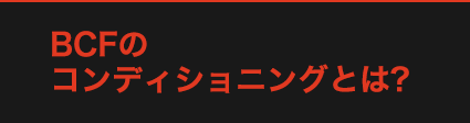 ABOUT CONDITIONING BCFのコンディショニングとは?